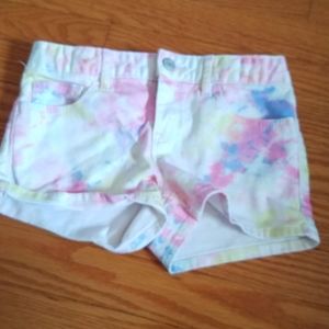 Girls multi color Jean shorts size 10